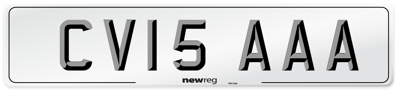 CV15 AAA Number Plate from New Reg